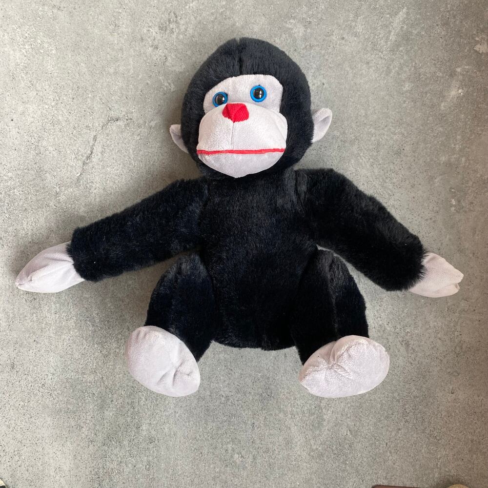 World Plush, Inc. Black Chimp Ape w/ Blue‎ Eyes Super Soft & Clean